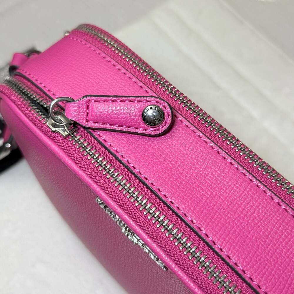 Karl Lagerfeld Paris Pink Camera Crossbody Bag - Picture 9 of 16